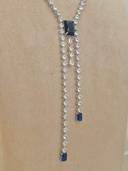 Stone Grid Luxe Necklace Set