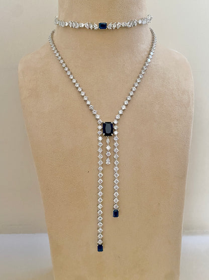 Stone Grid Luxe Necklace Set