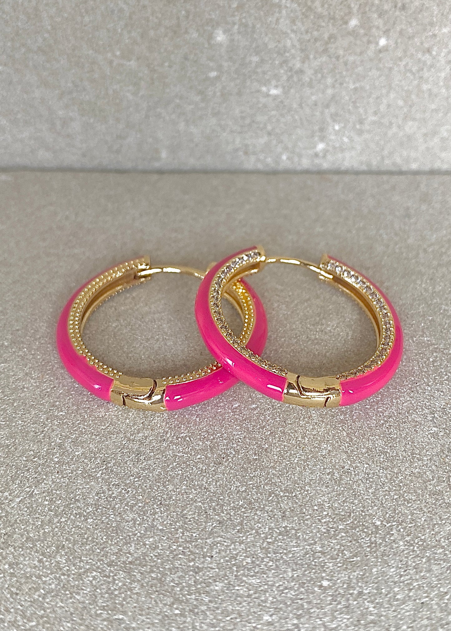 Vivid Enamel Hoops