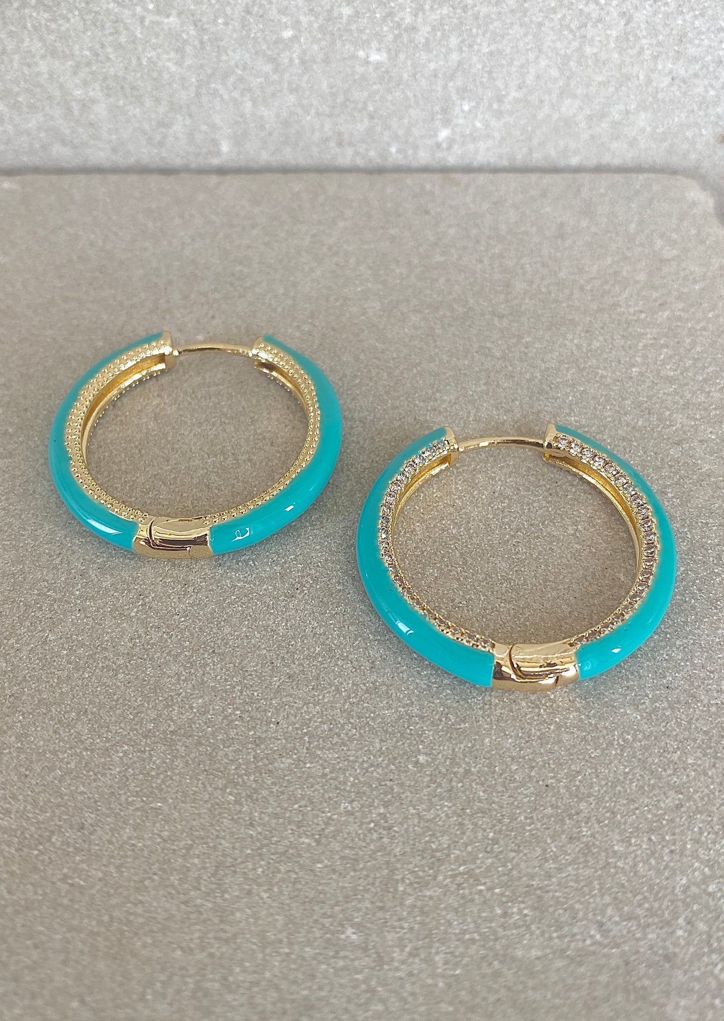 Vivid Enamel Hoops