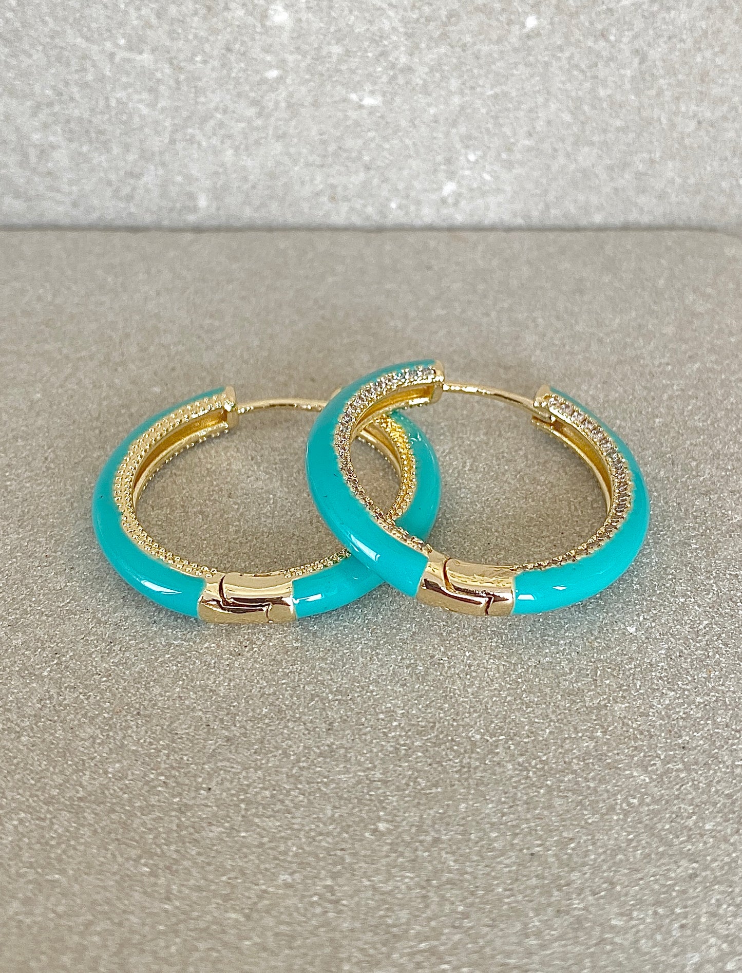 Vivid Enamel Hoops