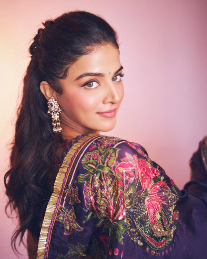 Wamiqa Gabbi in Empress Rose Jhumkas