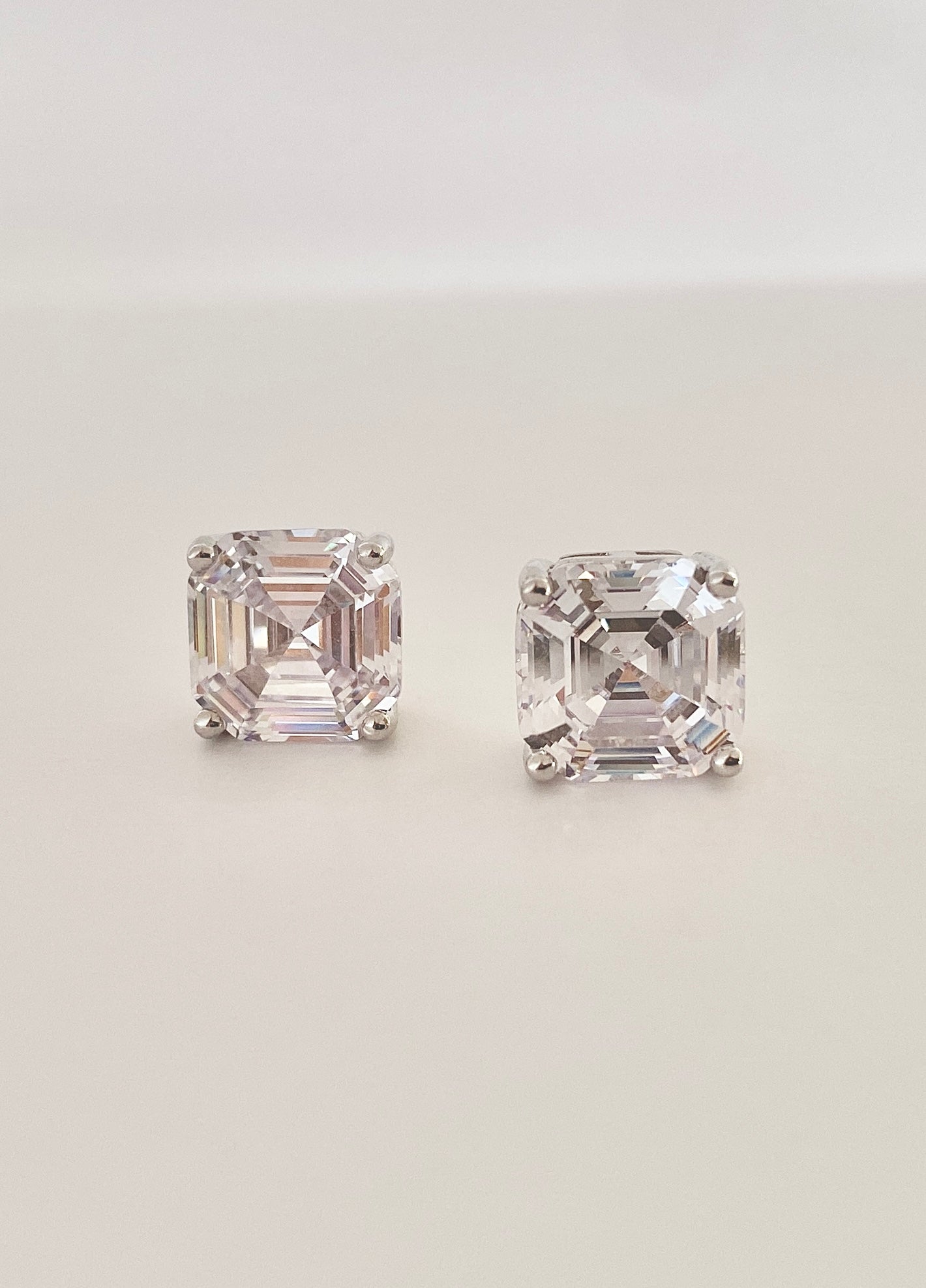 Cushion Cut Solitaire Studs