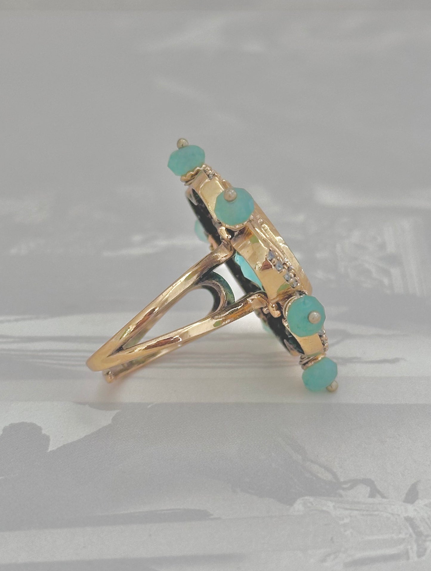 Mint Aura Ring