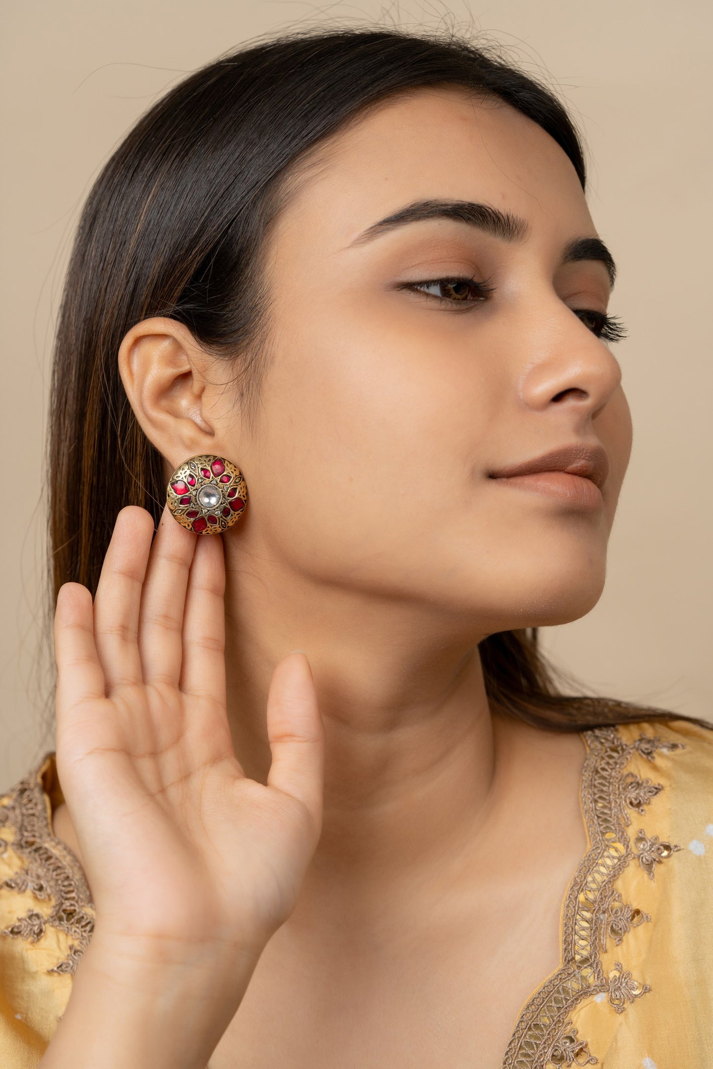 Victorian Ruby Studs