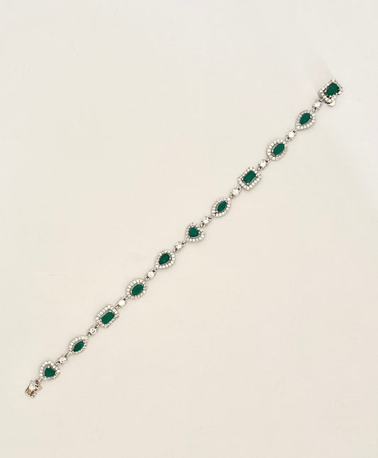 Emerald Green Sparkling Bracelate