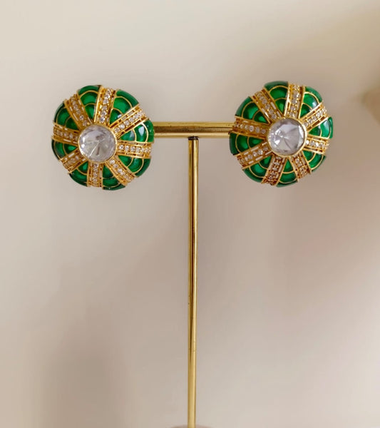 Golden Green Studs