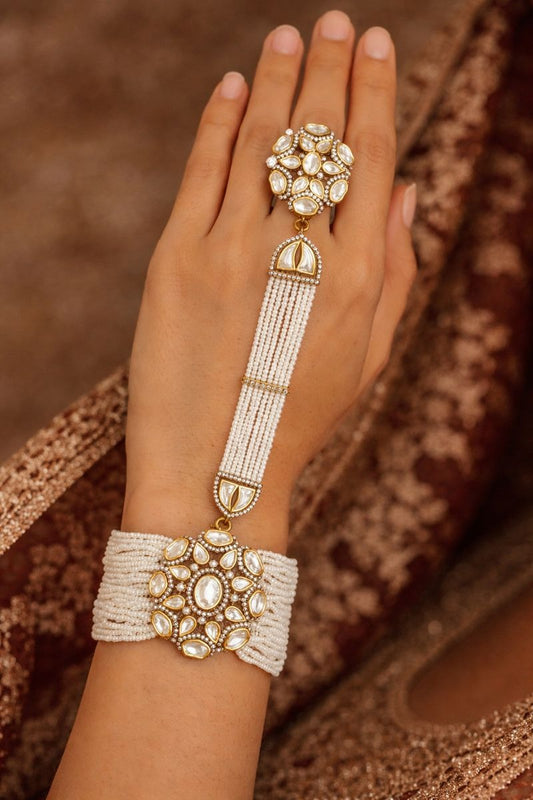 Layered Pearl Bead Hathphool