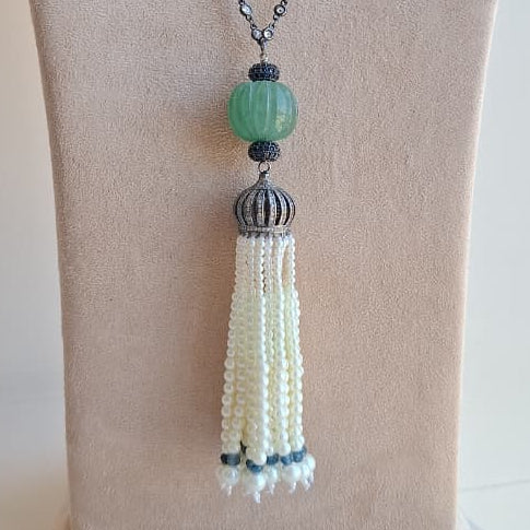 Jade Imperia Tassel Necklace