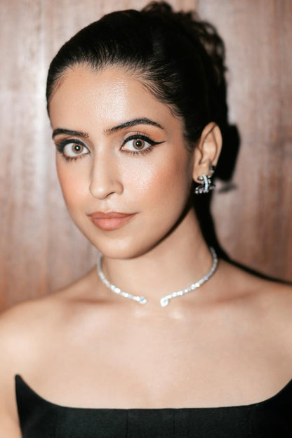 Sanya Malhotra in Diamond Dew Collar Set