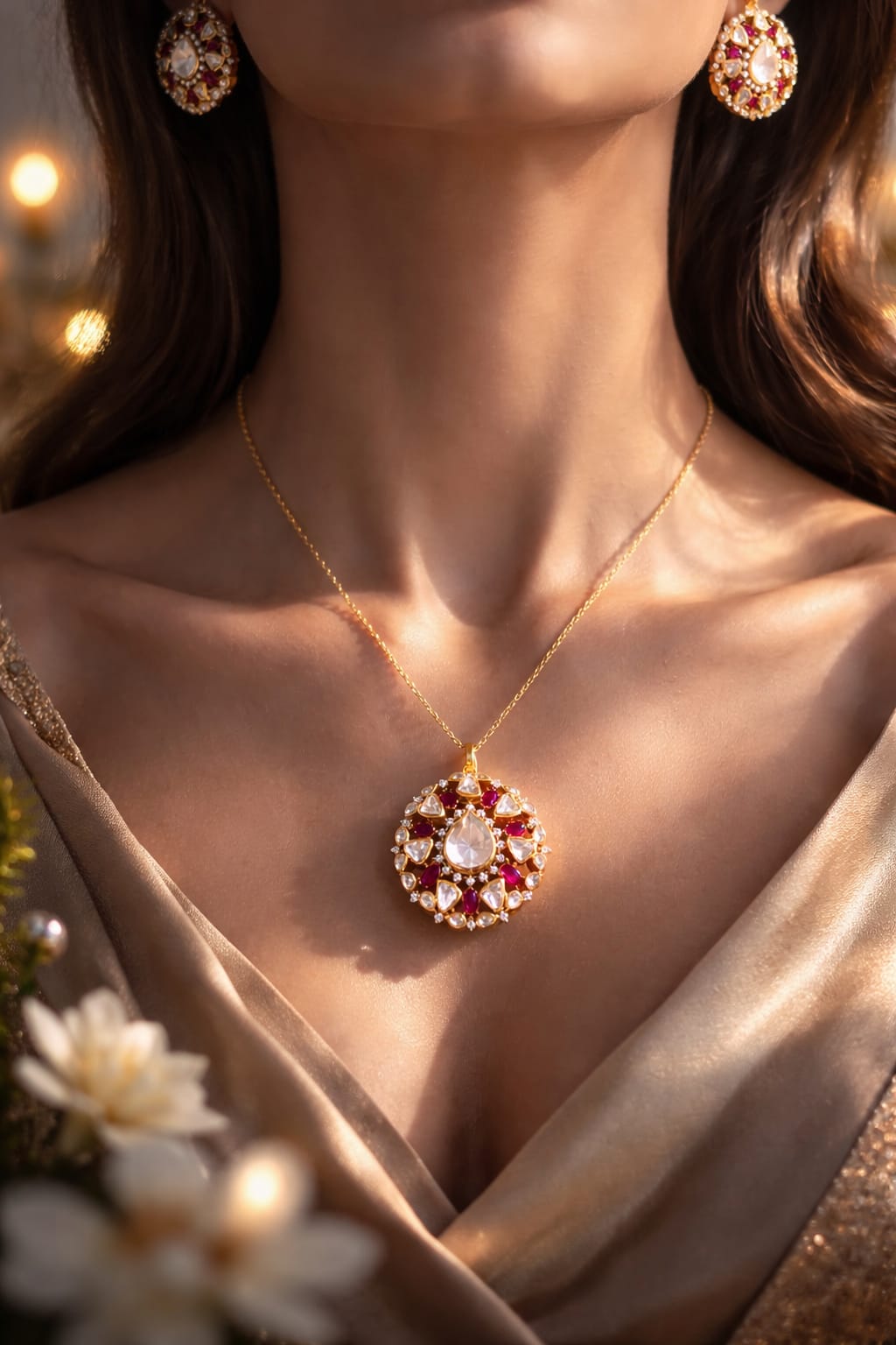 Ruby Pendant set