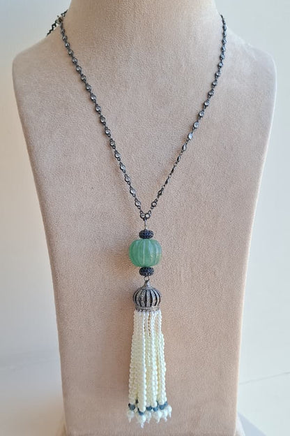 Jade Imperia Tassel Necklace