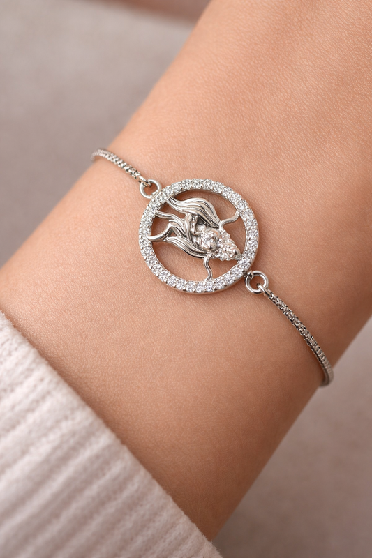 Zodiac silver bracelet