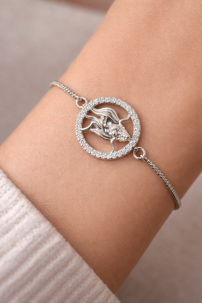 Zodiac silver bracelet