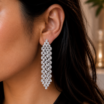 Diamond Drape Earrings