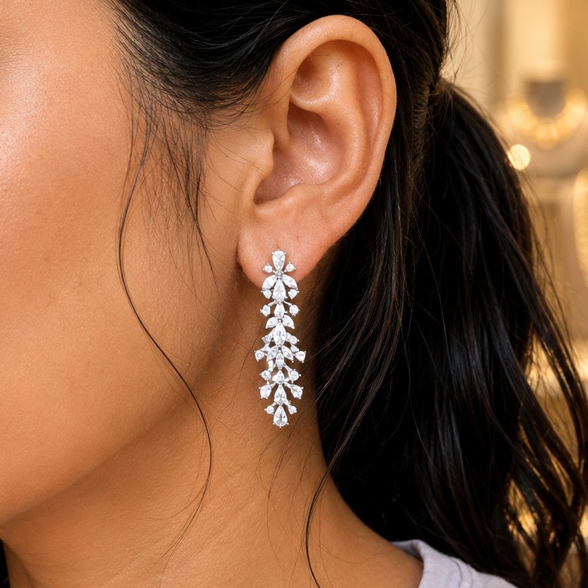 Diamond Vine Earrings