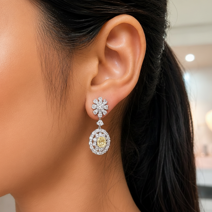 Halo Moon Drop Earrings
