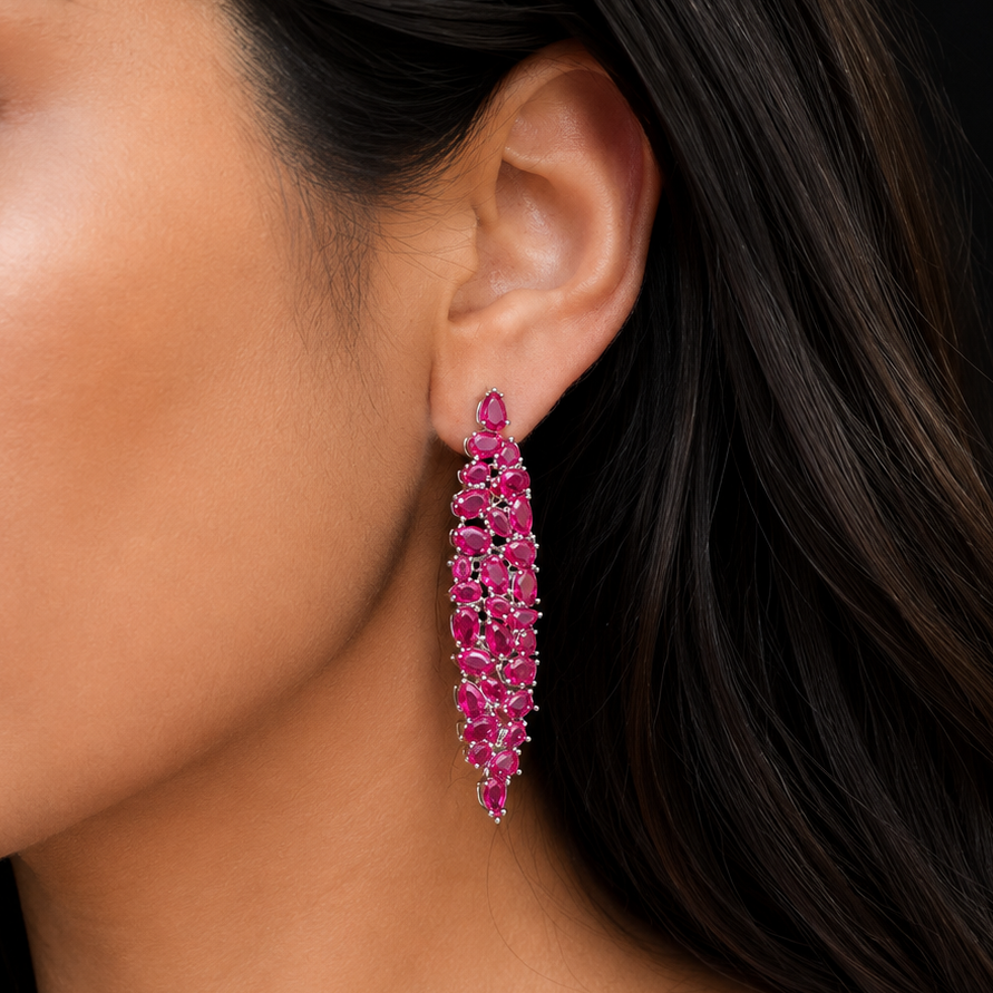 Long Fringe Drop Earrings
